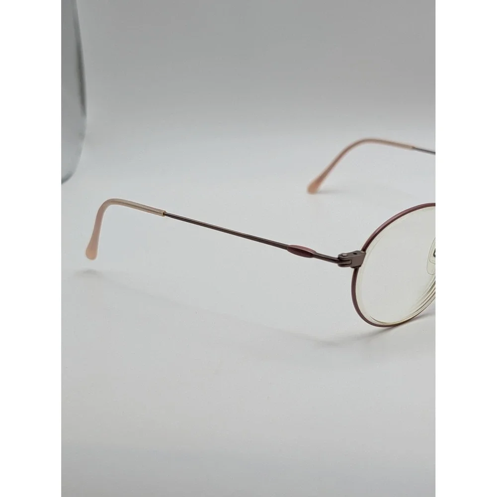 Tura Mod 760 ROS Eyeglasses Round Wire Frame Pink Japan 49-18